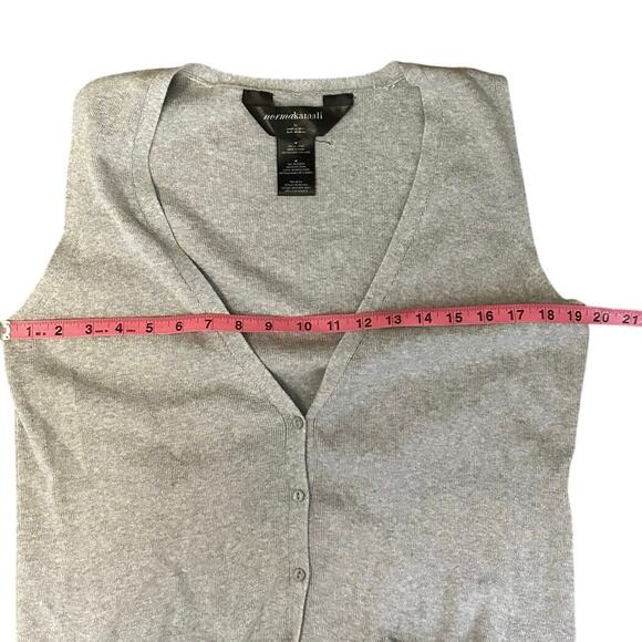 Norma Kamalie Gray Button Up Sweater Vest | Grandpa Vibes | women’s Size Medium - Picture 6 of 7